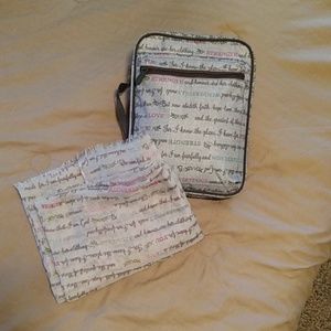 Thirty-One book/make up case w/matching scarf